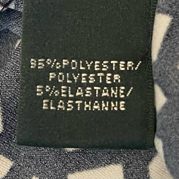 Lauren Ralph Lauren Navy Cream Ruched Party Date Dress NWOT Size 8 - Picture 9 of 13